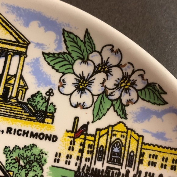 Vintage 60s State of Virginia Tourist Souvenir Ceramic Collector Display Plate - Picture 14 of 16